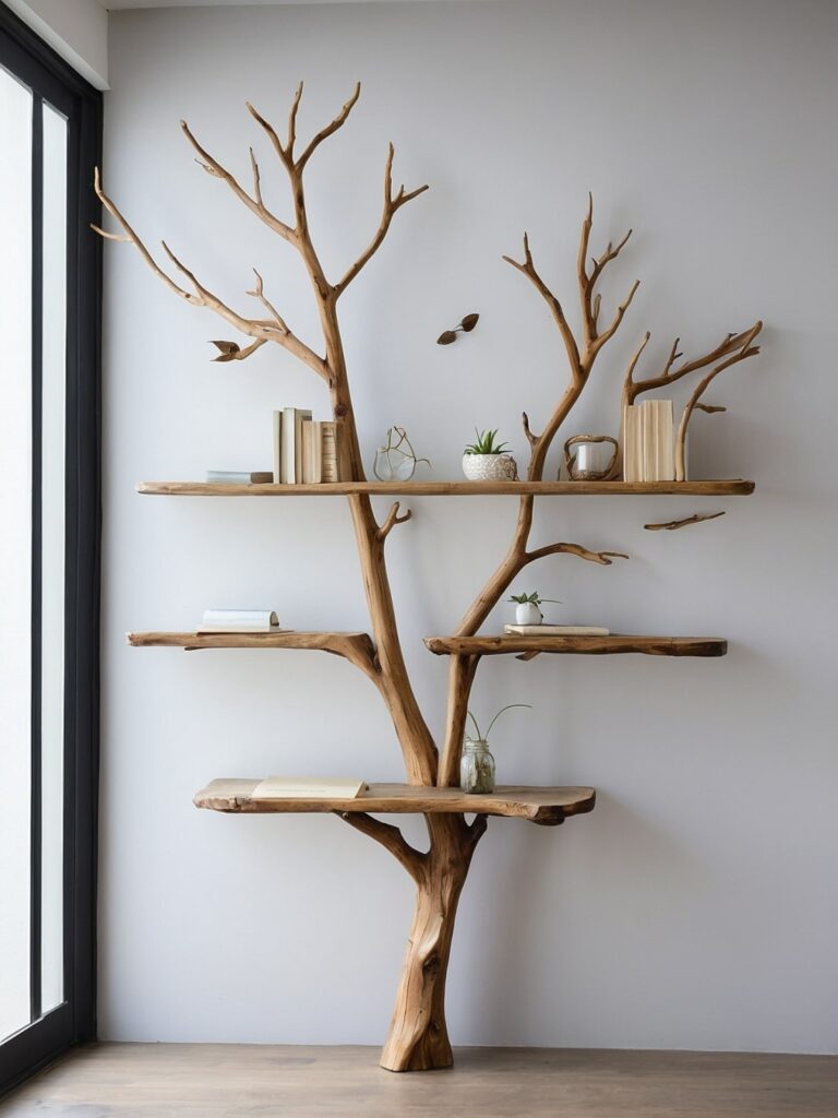 Tree Shaped Wall Shelf