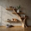 tree bookshelf with a cat 02