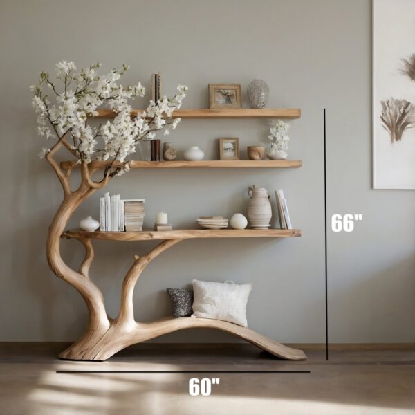 Tree-Inspired Wooden Bookshelf – Brings Nature to Your Home - Image 3