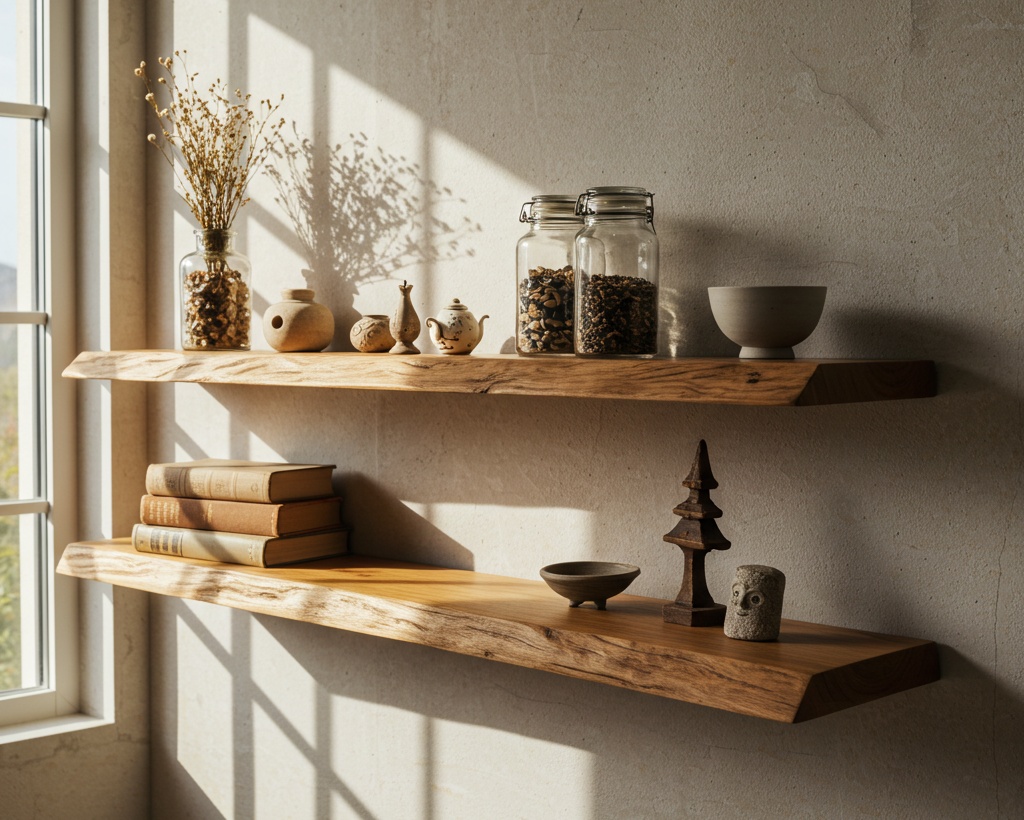 floating shelves kitchen
