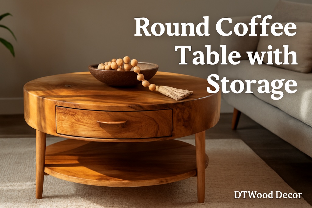 Round Coffee Table with Storage
