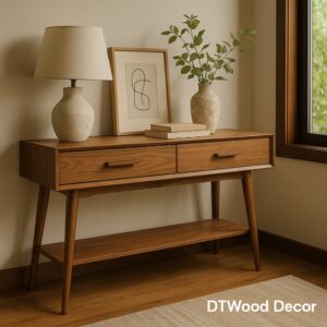 mid-century modern console table by DTWood Decor